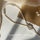 Silver Baroque Pearl Necklace