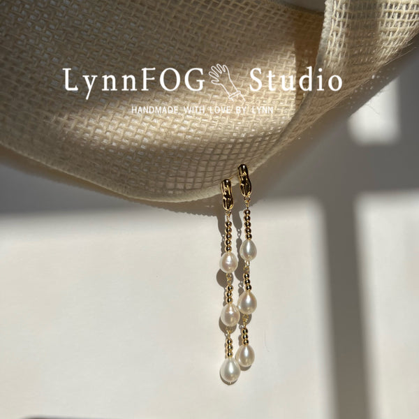 Long Drip Pearl Earrings