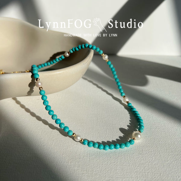 Turquoise & Pearl Necklace