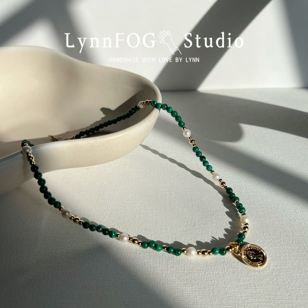 Malachite & Pearl Necklace