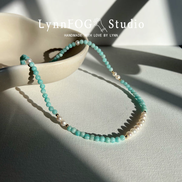 Amazonite & Pearl Necklace