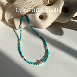 Turquoise & Pearl Necklace