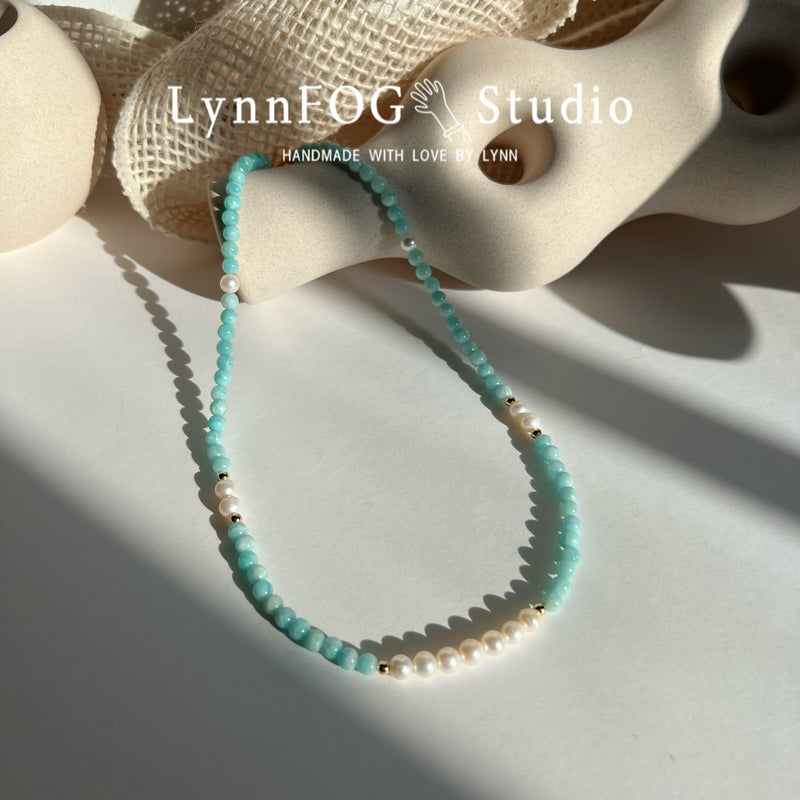 Amazonite & Pearl Necklace