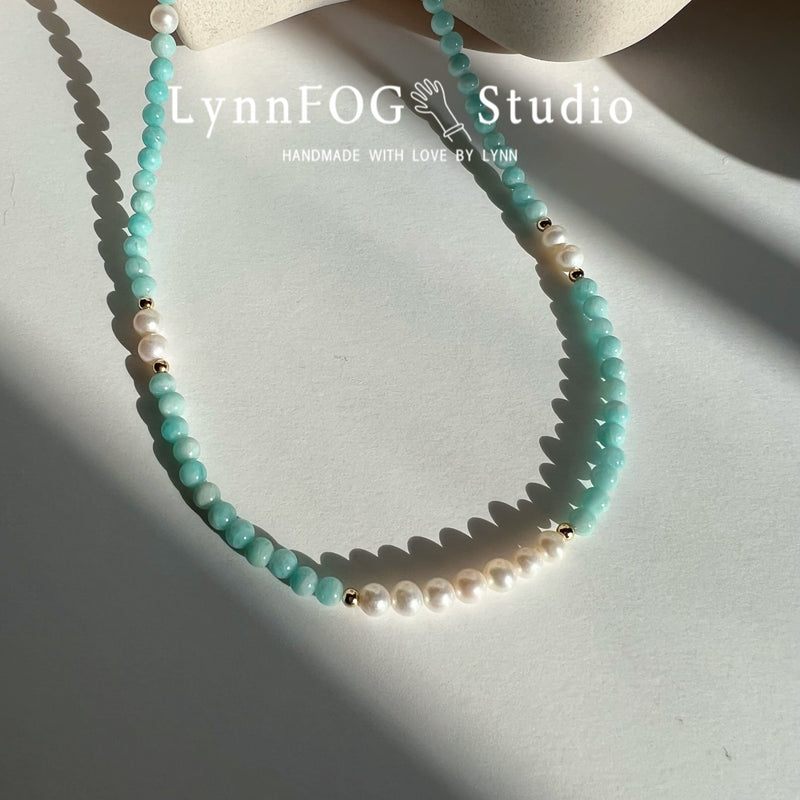 Amazonite & Pearl Necklace