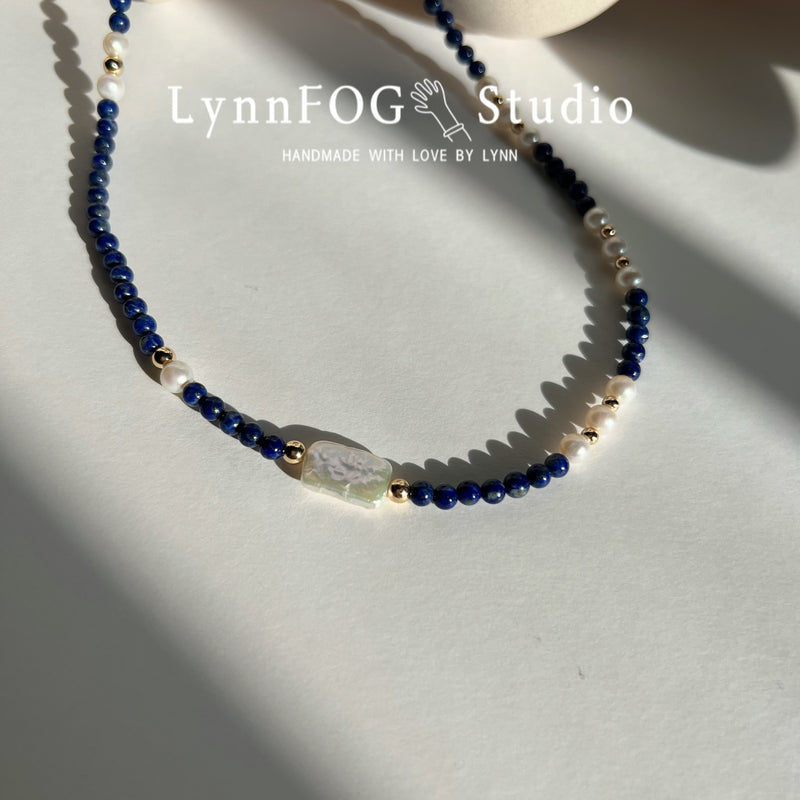 Lapis & Pearl Necklace