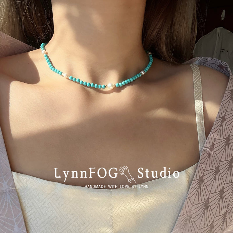 Turquoise & Pearl Necklace