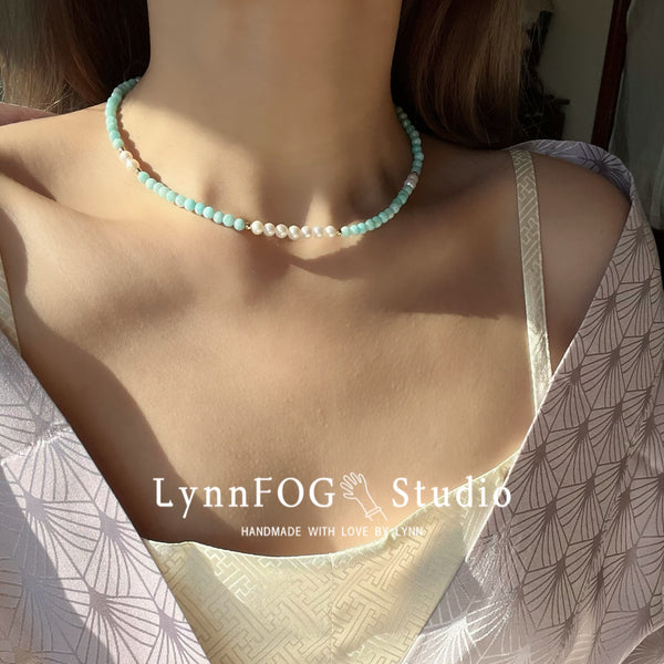 Amazonite & Pearl Necklace