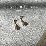 14K Gold Plated Vintage drip Pearl Earrings