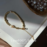 Gold Plated ball Pearl Bracelet